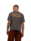 Camiseta Boxy PrvcyBold Cor Mais Quente Cinza
