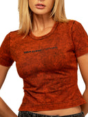 Camiseta Baby Tee PrvcyBold Cor Mais Quente Laranja