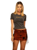 Camiseta Baby Tee PrvcyBold Cor Mais Quente Cinza