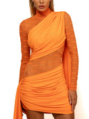 Vestido Assimétrico PrvcyBold Laranja
