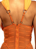 Vestido Simétrico PrvcyBold Laranja